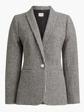 J. Crew Factory Sparkle houndstooth one-button blazer